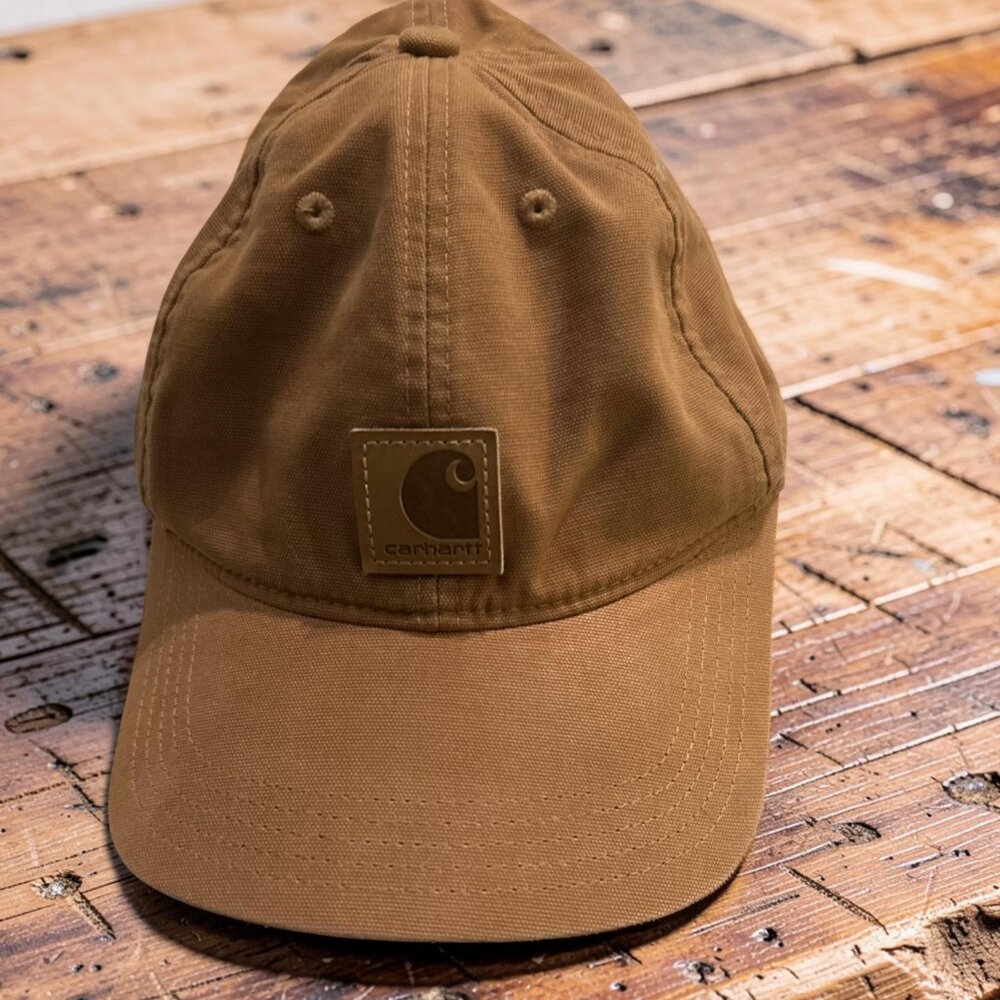 Carhartt 100289 Canvas Odessa Cap Brown Duck Workwear Dad Hat OSFA Adjustable